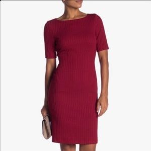 BOSS
Hadea Textured Jersey Sheath Dress Red size 4